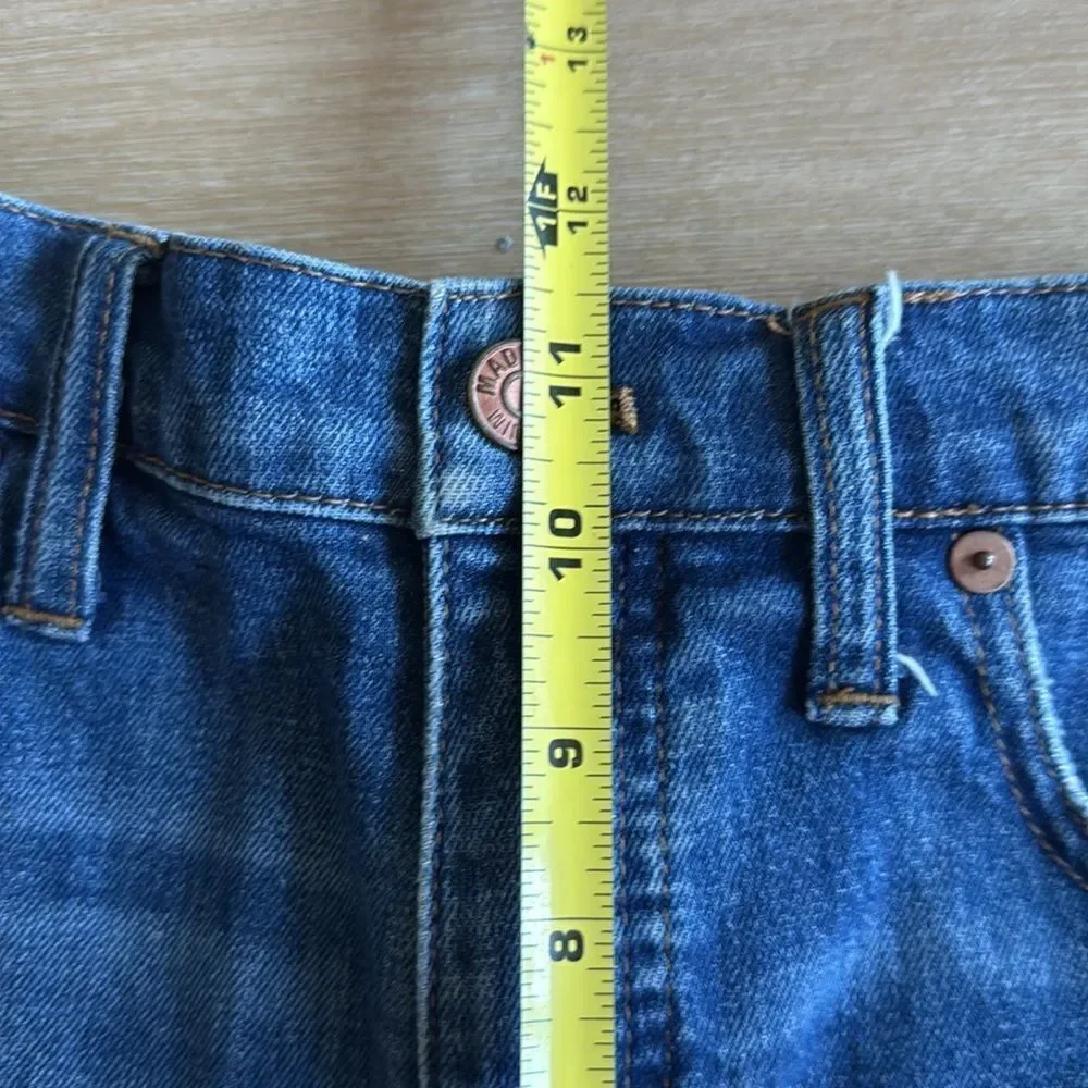 Madewell Cutoff Edition Glenoaks Wash Jean High-Rise Denim Shorts Stretchy 29
